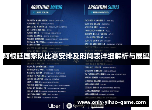 阿根廷国家队比赛安排及时间表详细解析与展望 阿根廷国家队比赛安排及时间表详细解析与展望